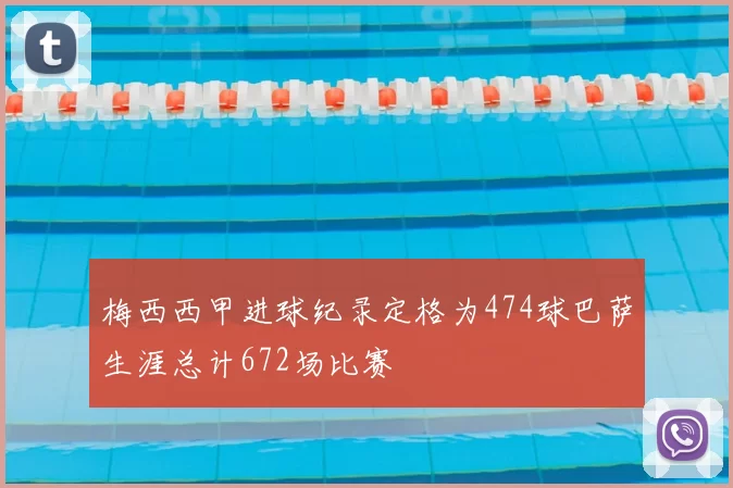 梅西西甲进球纪录定格为474球巴萨生涯总计672场比赛